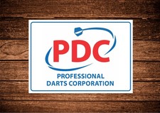 metal sports sign, pdc darts