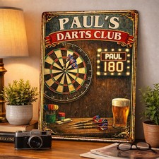 Personalised Dart Room Metal