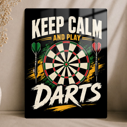Keep calm play - darts, quote